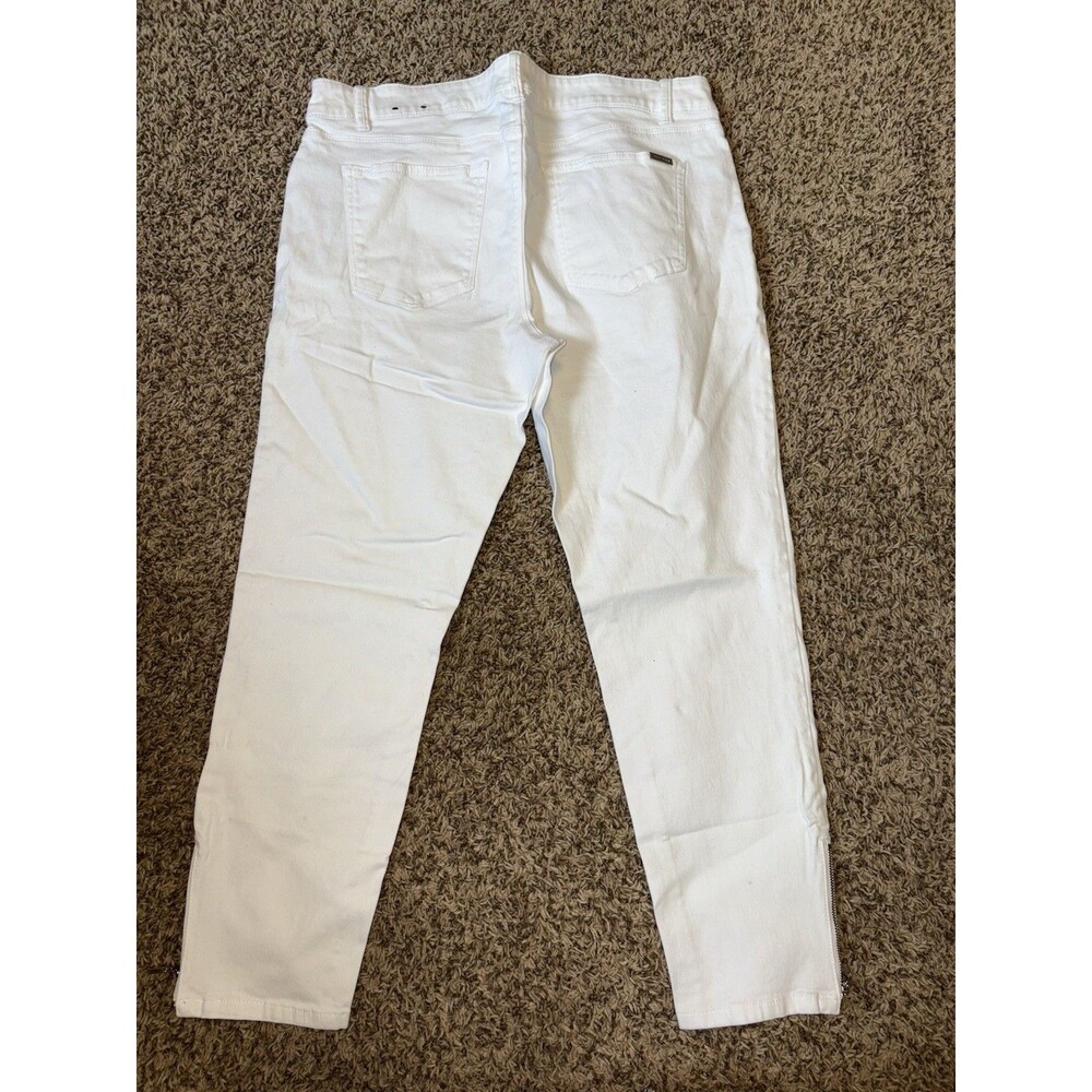White House Black Market  Embellished Jeans/ Pants Size 14R Slim Ankle - Picture 2 of 3
